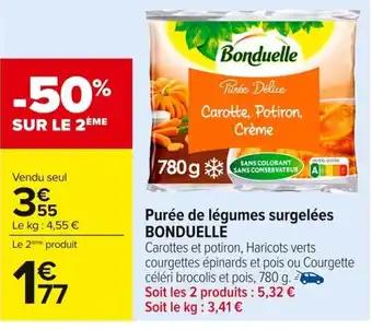 BONDUELLE Purée de légumes surgelées 780 g