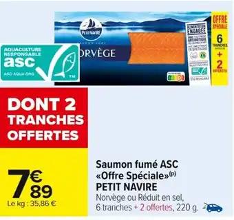 PETIT NAVIRE Saumon fumé ASC Offre Spéciale 220 g