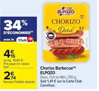 ELPOZO Chorizo Barbecue 250 g