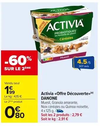 DANONE Activia Offre Découverte 4 x 125 g