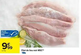 Filet de lieu noir MSC