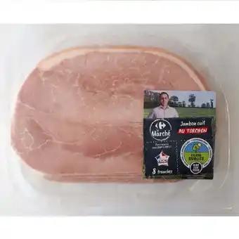FILIÈRE QUALITÉ CARREFOUR Jambon cuit supérieur avec couenne