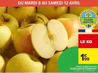 Pomme Golden Delicious FILIÈRE QUALITÉ CARREFOUR 1 kg