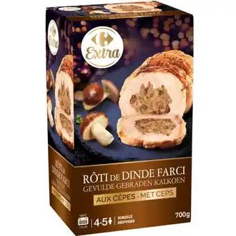 CARREFOUR EXTRA Rôti de dinde farci surgelé 700 g