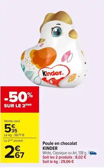KINDER Poule en chocolat 138 g