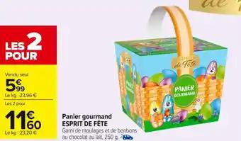 ESPRIT DE FÊTE Panier gourmand 250 g