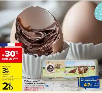 CARREFOUR ORIGINAL Œufs de poules