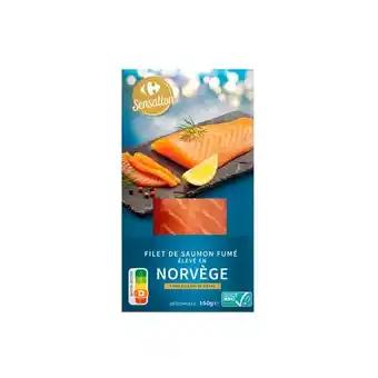 CARREFOUR SENSATION Filet de saumon fumé de Norvège ASC 150 g