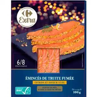 CARREFOUR EXTRA Émincés de truite fumée 100 g