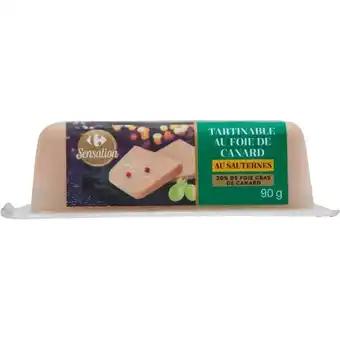 CARREFOUR SENSATION Tartinable au foie de canard 90 g