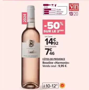 Côtes-de-provence roseline <<harmonie>>