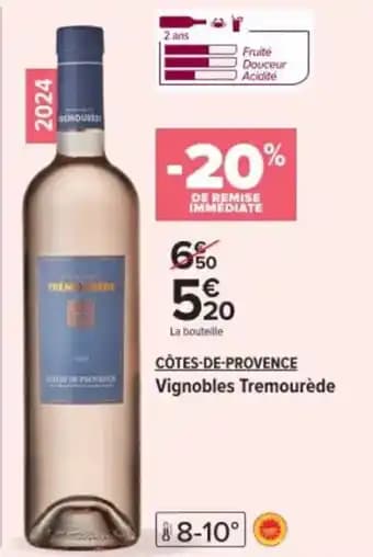 Côtes-de-provence vignobles tremourède