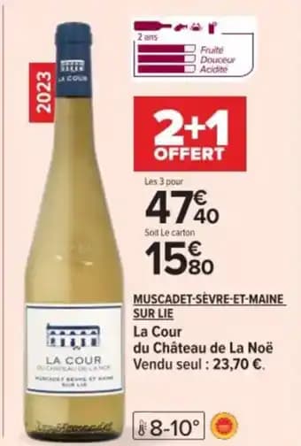 Muscadet-sèvre-et-maine sur lie la cour du château de la noë