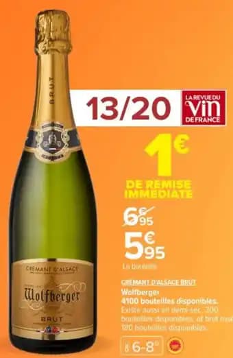 CREMANT D'ALSACE BRUT Wolfberger