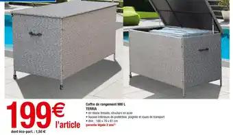 TERRIA Coffre de rangement 900 l