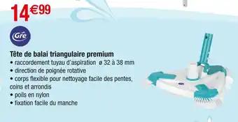 GRE Tête de balai triangulaire premium