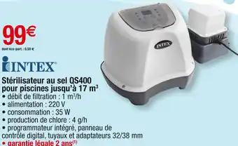 INTEX Stérilisateur au sel QS400 pour piscines jusqu'à 17 m³