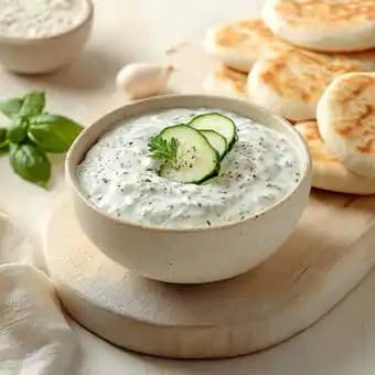 Tzatziki au yaourt Grec, concombre, menthe, aneth