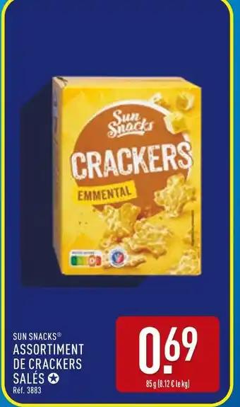 SUN SNACKS Assortiment de crackers salés