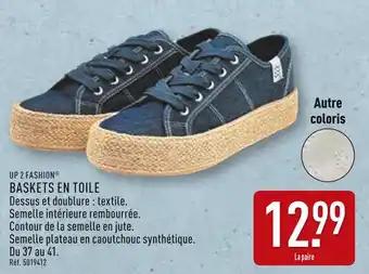 UP 2 FASHION Baskets en toile