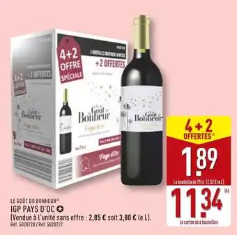 LE GOÛT DU BONHEUR IGP Pays d'Oc
