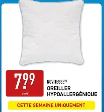 NOVITESSE Oreiller hypoallergénique