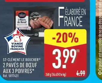 St-Clément Le Boucher 2 pavés de bœuf aux 3 poivres