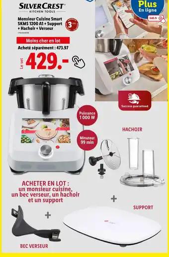 SilverCrest Monsieur Cuisine Smart SKMS 1200 A1 + Support + Hachoir + Verseur