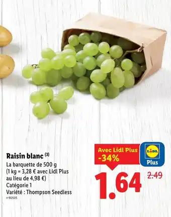 Promotion Exclusives de 2
Raisin blanc : Découvrez l'Offre incontournable