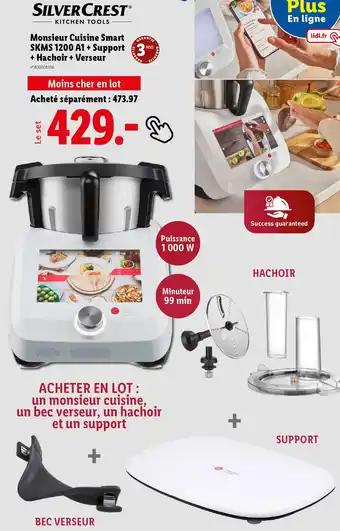 SILVERCREST® Monsieur Cuisine Smart SKMS 1200 A1 + Support + Hachoir + Verseur