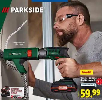 PARKSIDEⓇ Visseuse à plaque de plâtre sans fil