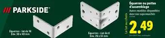 PARKSIDE Équerres ou pattes d'assemblage