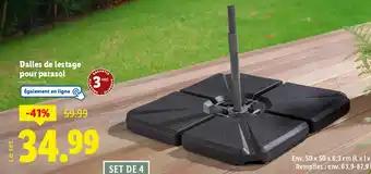 Dalles de lestage pour parasol