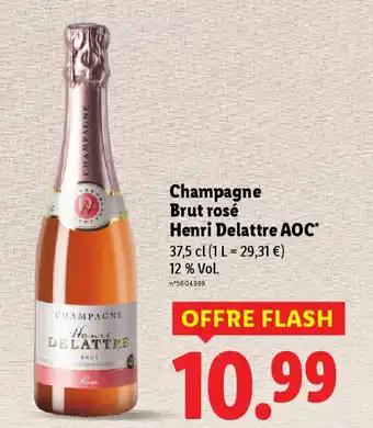 Champagne Brut rosé Henri Delattre AOC 37,5 cl