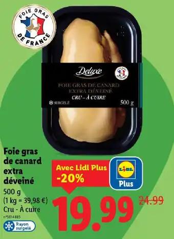 DELUXE Foie gras de canard extra déveiné 500 g