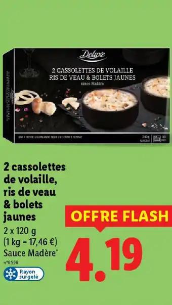 DELUXE 2 cassolettes ris de veau & bolets jaunes 2 x 120 g