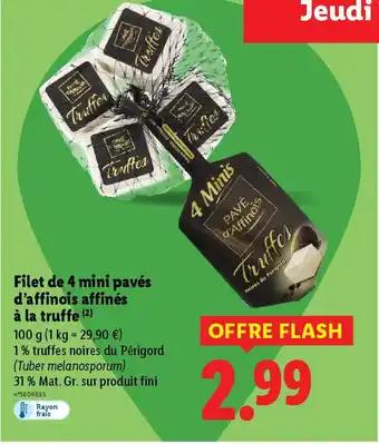 Filet de 4 mini pavés d'affinois affinés à la truffe 100 g