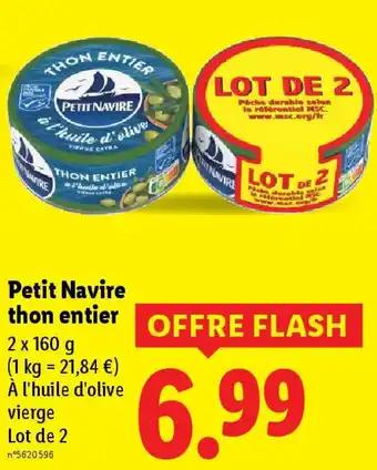 PETIT NAVIRE thon entier 2 x 160 g