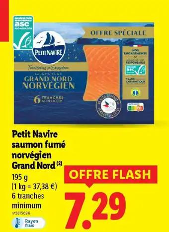 PETIT NAVIRE saumon fumé norvégien Grand Nord 195 g