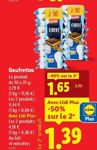 SONDEY Gaufrettes 10 x 25 g