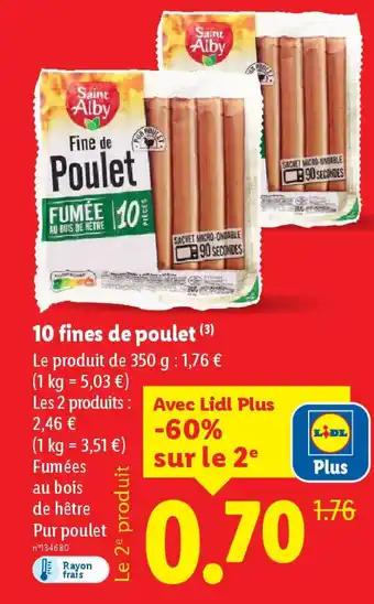 SAINT ALBY 10 fines de poulet 350 g