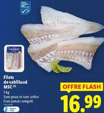 Filets de cabillaud MSC 1 kg