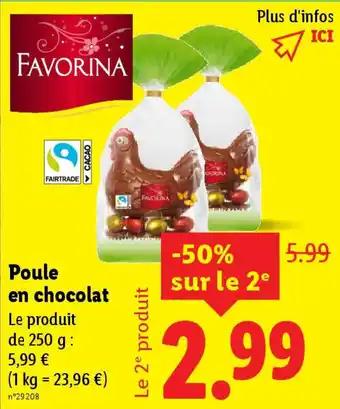 FAVORINA Poule en chocolat 250 g