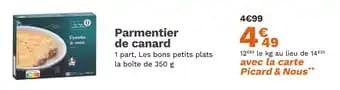 Promotion Exclusives de 2
            
        
        Parmentier canard : Découvrez l'Offre incontournable
