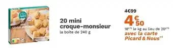 Picard 20 mini croque-monsieur