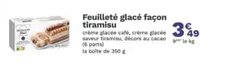 Picard Feuilleté glacé façon tiramisu