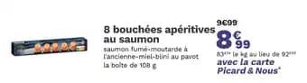 Picard 8 bouchées apéritives au saumon