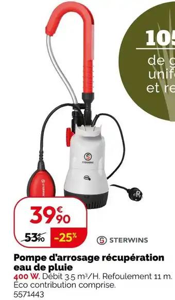 Promotion Exclusives de 5
            
        
        Pompe d'arrosage : Découvrez l'Offre incontournable