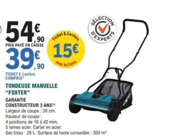 Promotion Exclusives de 7
Tondeuse manuelle : Découvrez l'Offre incontournable