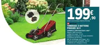 Promotion Exclusives de 37
Tondeuse à batterie : Découvrez l'Offre incontournable